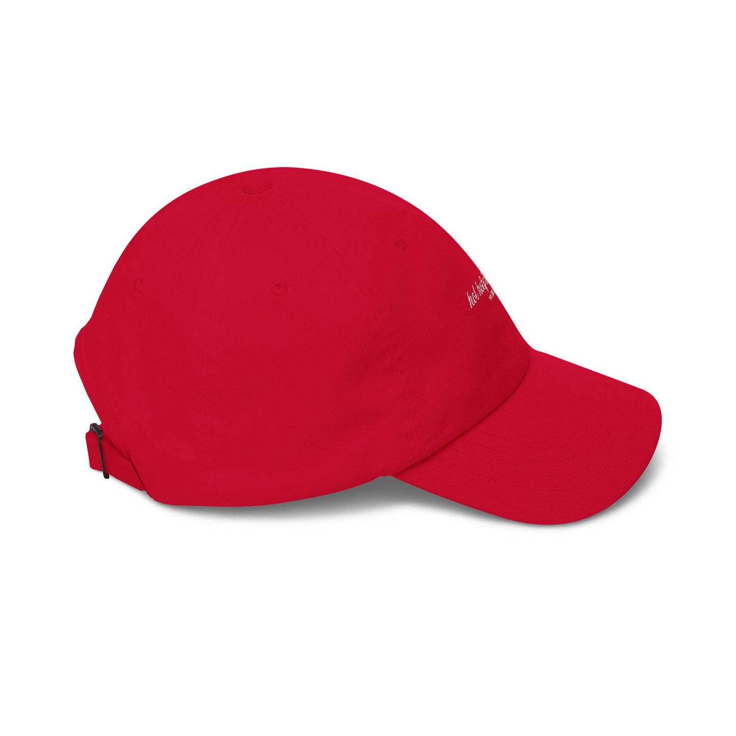 hot holy healed | embroidered hat in red